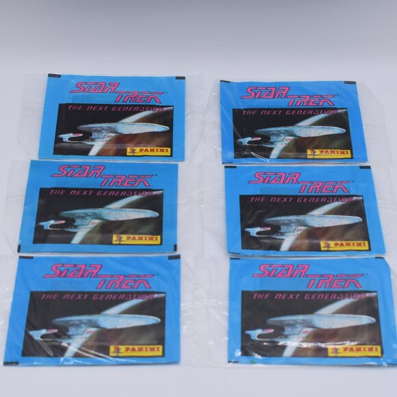 Star Trek The Next Generation Panini Vintage Stickers Made in Italy 1990s X 6 - Picture 1 of 9